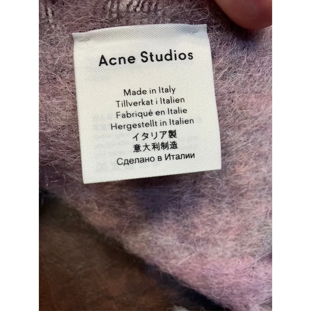 Acne Pink and Gray Striped Scarf - Picture 3 of 10